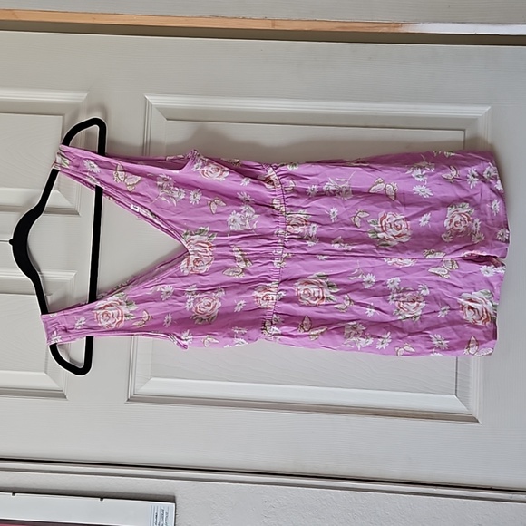 BP. Woven V-Neck Romper in Purple Anna Floral,Size M, NWOT - Picture 1 of 7